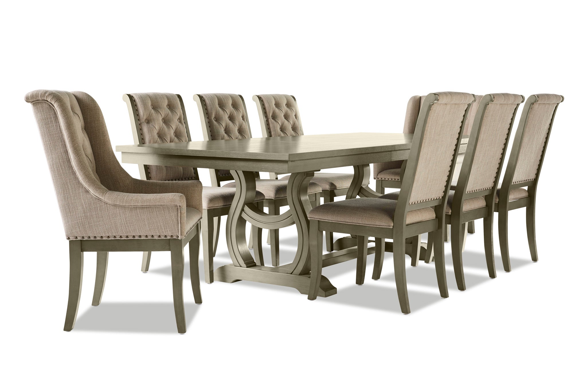 Cleopatra 9 Piece Extendable Dining Set Oak Leon s