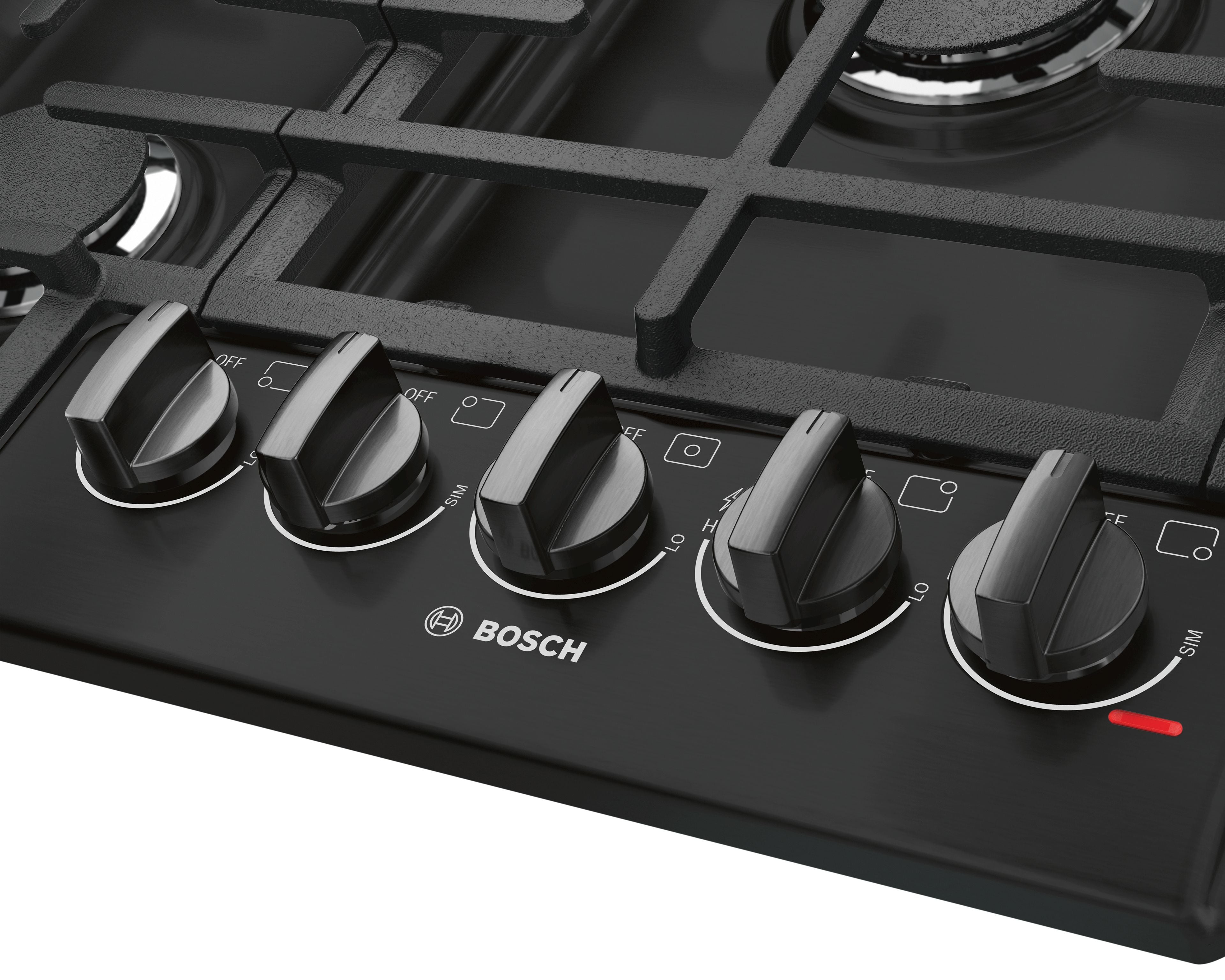 Bosch Black Stainless Steel 800 Series 36 Inch Gas Cooktop