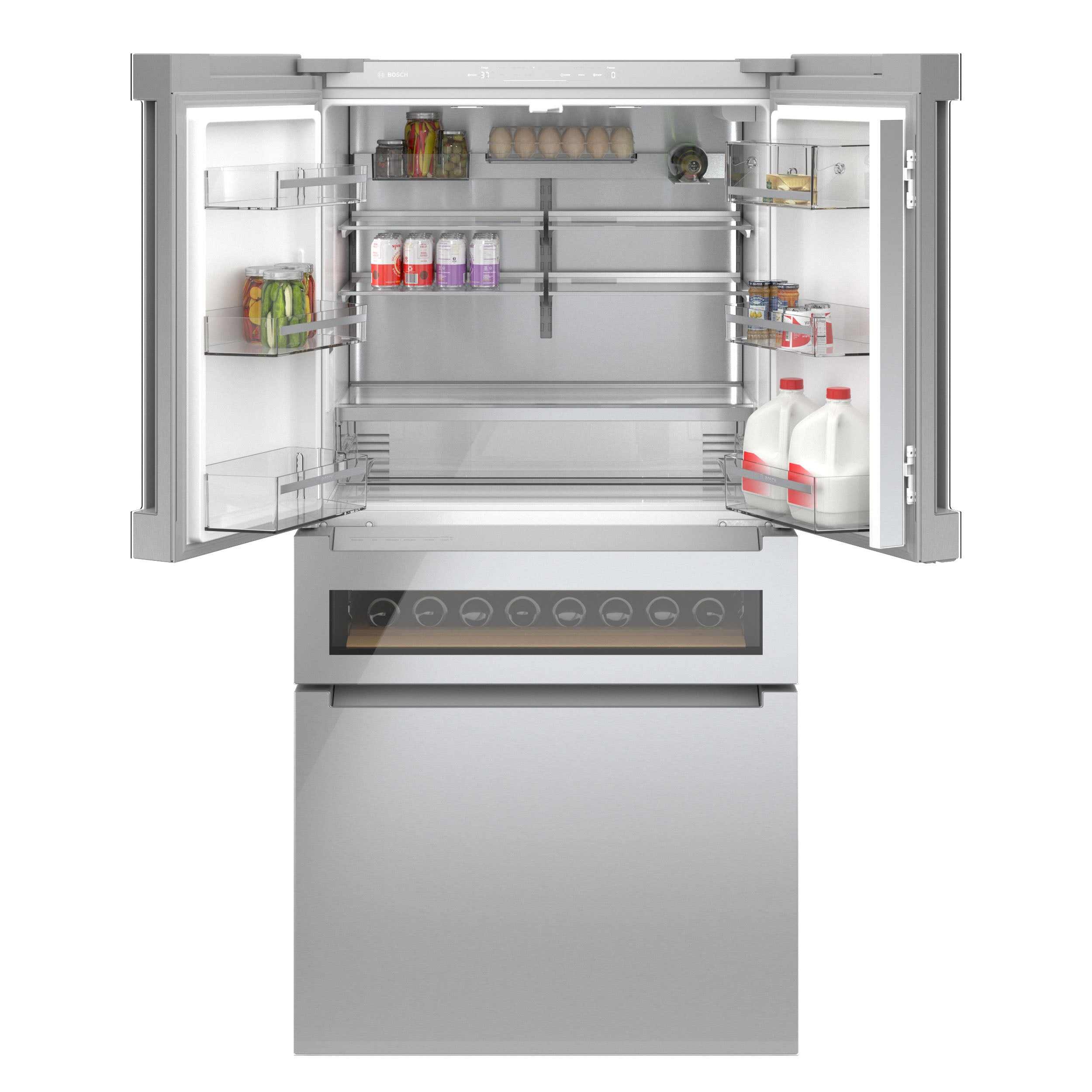 Bosch Stainless Steel Counter Depth French Door Refrigerator with