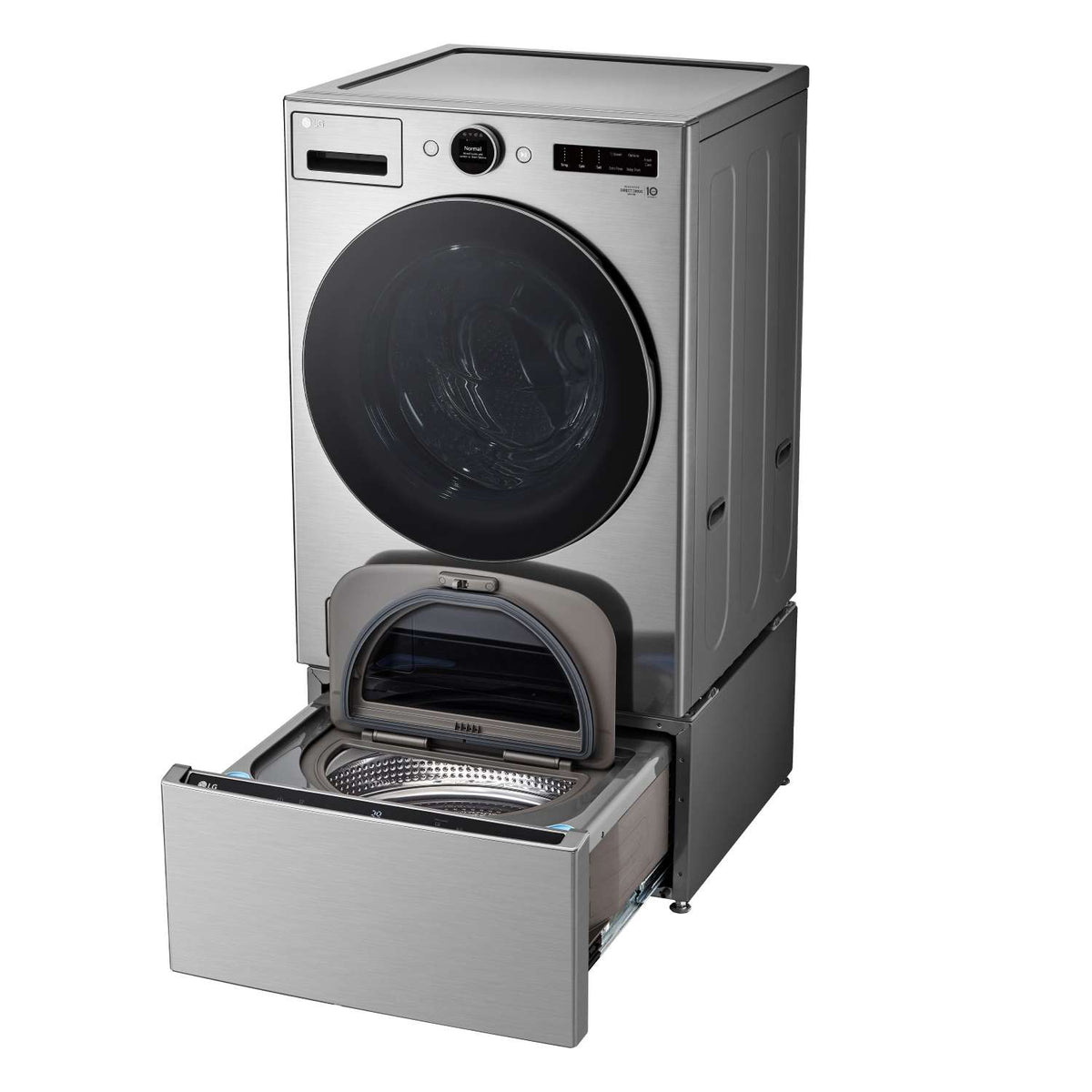 Lg Graphite Steel 5 2 Cu Ft Front Load Washer With Ai Dd™ And Lcd Knob Wm5500hva Leon S