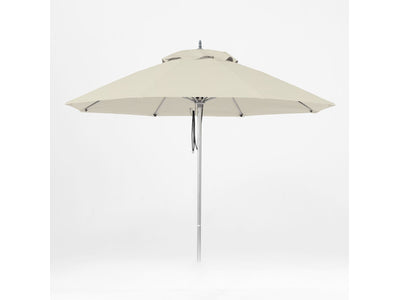 Oca 9' Octagon Outdoor Umbrella - Seashell White/Brushed Aluminum
