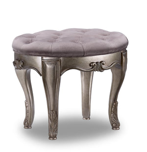 Rihanna Vanity Stool - Silver