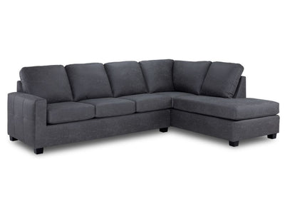 Lindsay 2-Piece Sectional with Right Facing Chaise - Grey