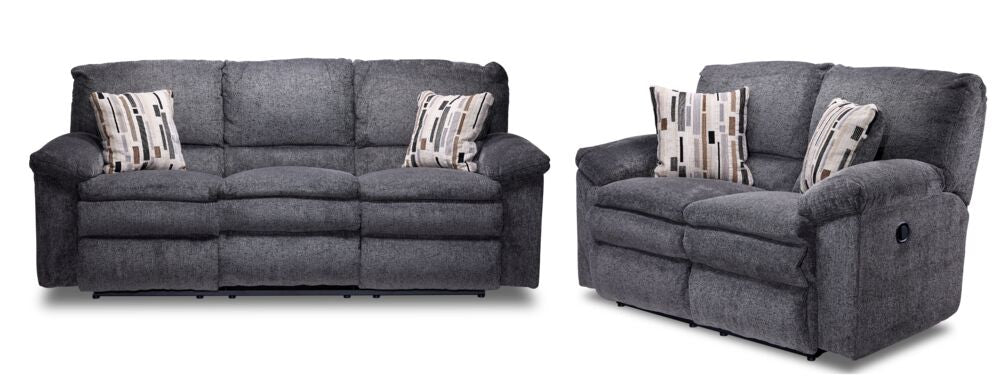 Roarke Reclining Sofa Charcoal Leon s