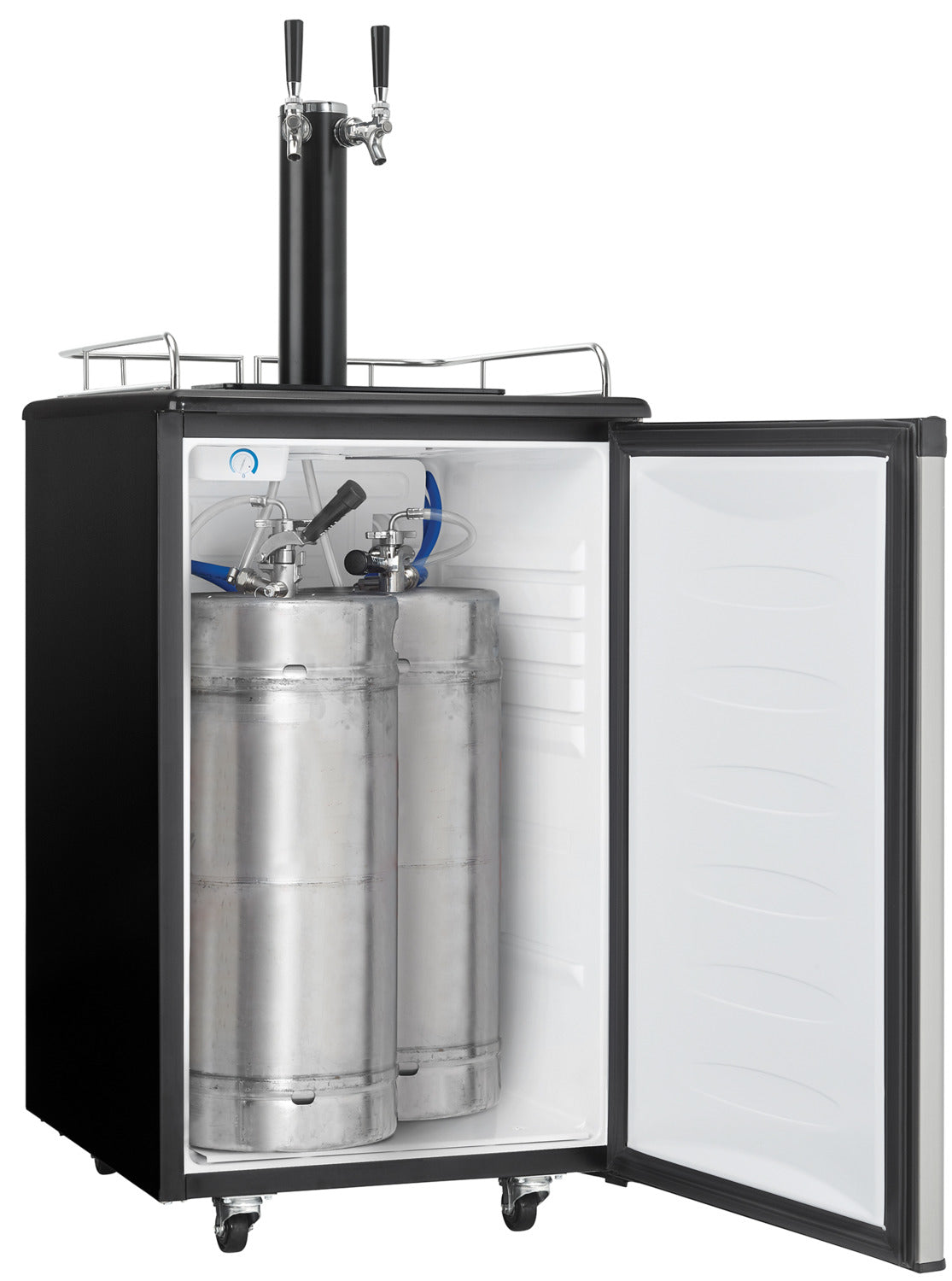 Keg cooler with store tap