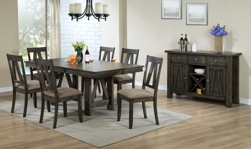 Thompson 7-Piece Dining Room Set - Dark Oak | Leon's