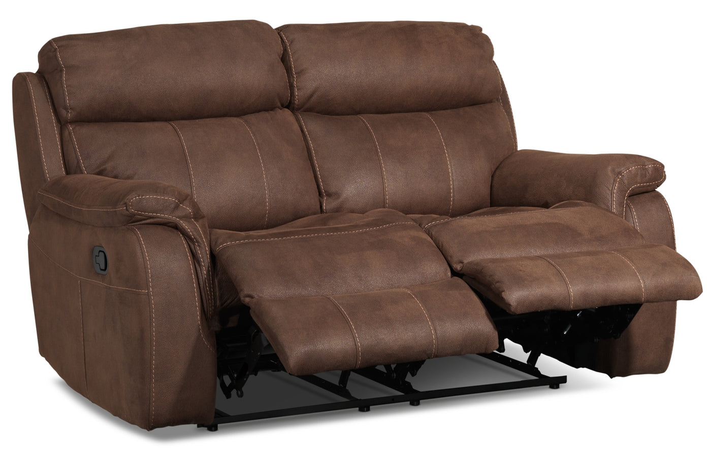 Morrow Reclining Loveseat - Saddle Brown