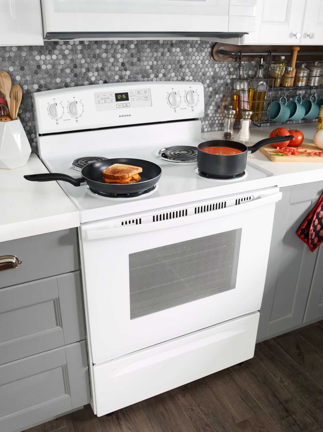 Amana electric deals stove top