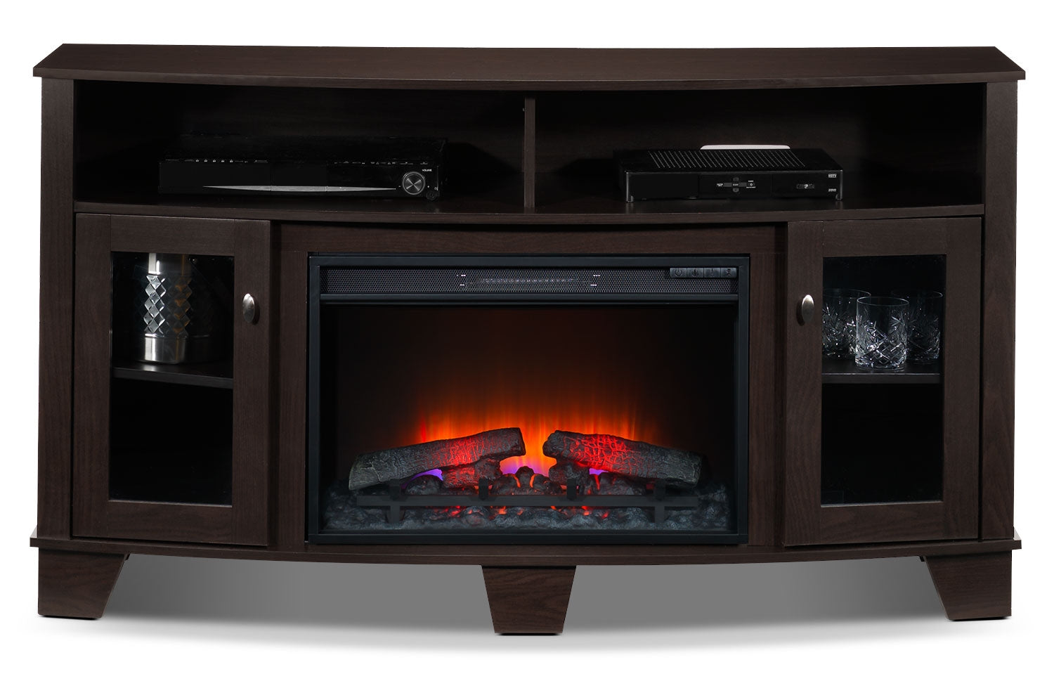 Fireplace credenza deals