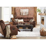 Morrow Reclining Sofa - Saddle Brown