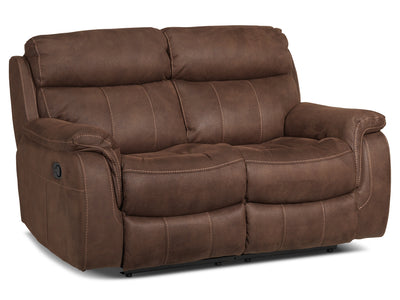 Morrow Reclining Loveseat - Saddle Brown