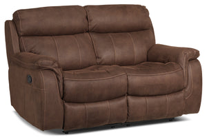 Morrow Reclining Loveseat - Saddle Brown