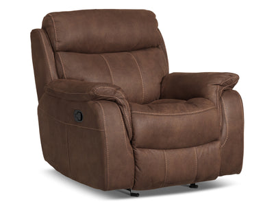 Morrow Glider Recliner - Saddle Brown