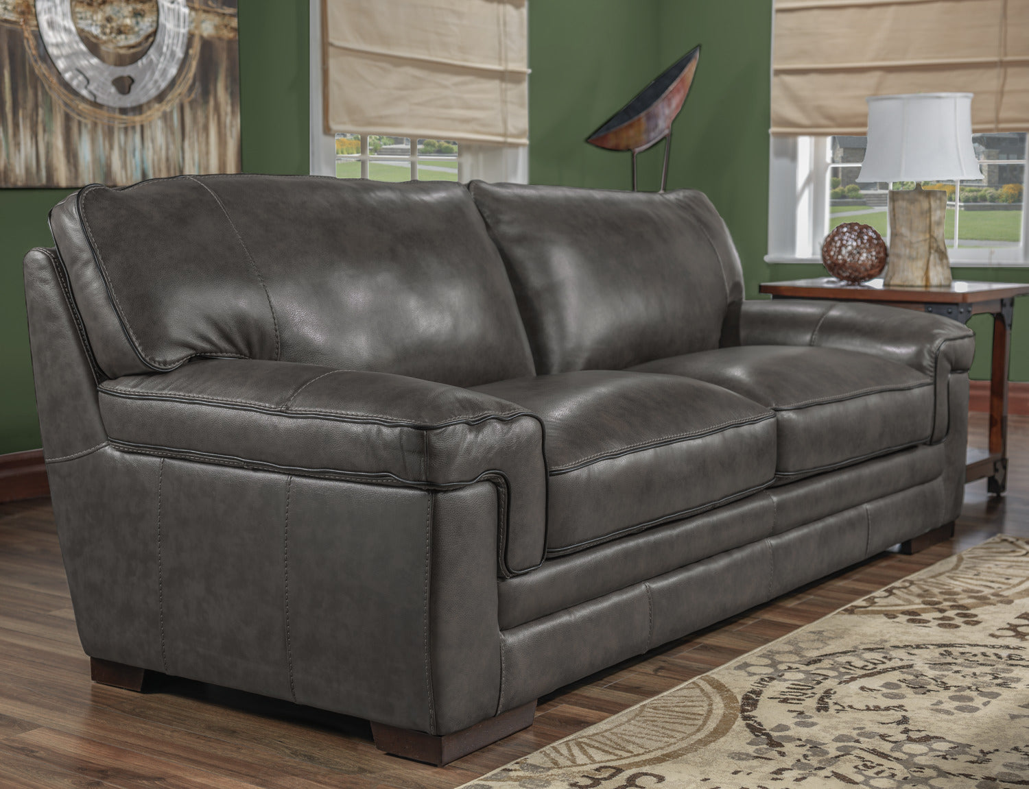 Canadian leather store sofa